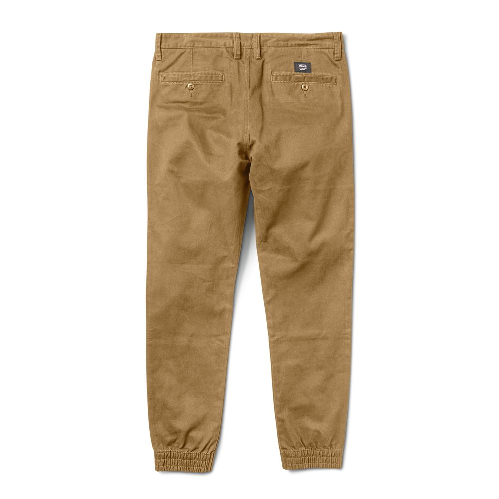 pantalones vans hombre marron