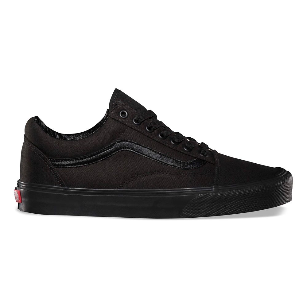 Zapatillas vans store cuero negro