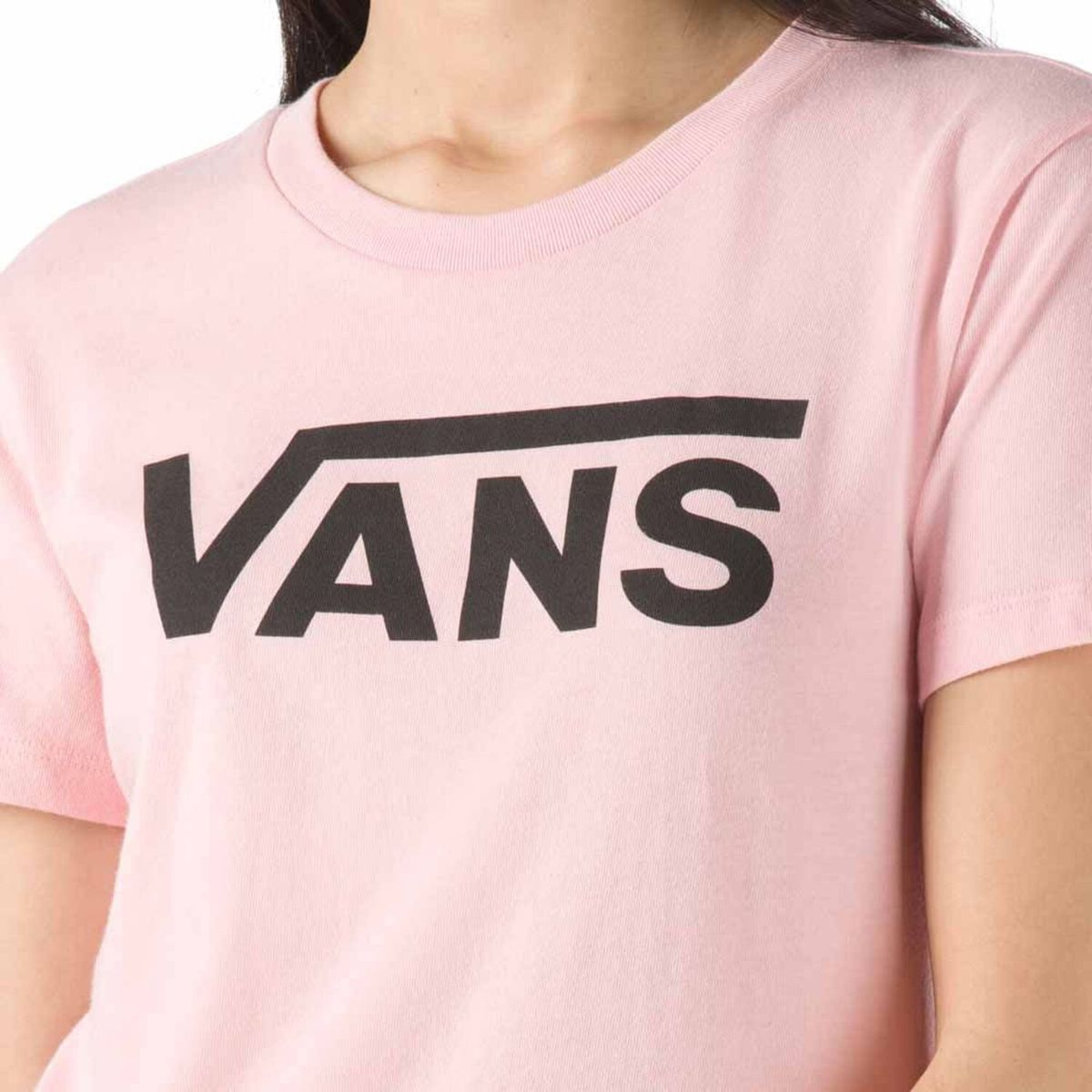 camiseta rosa vans