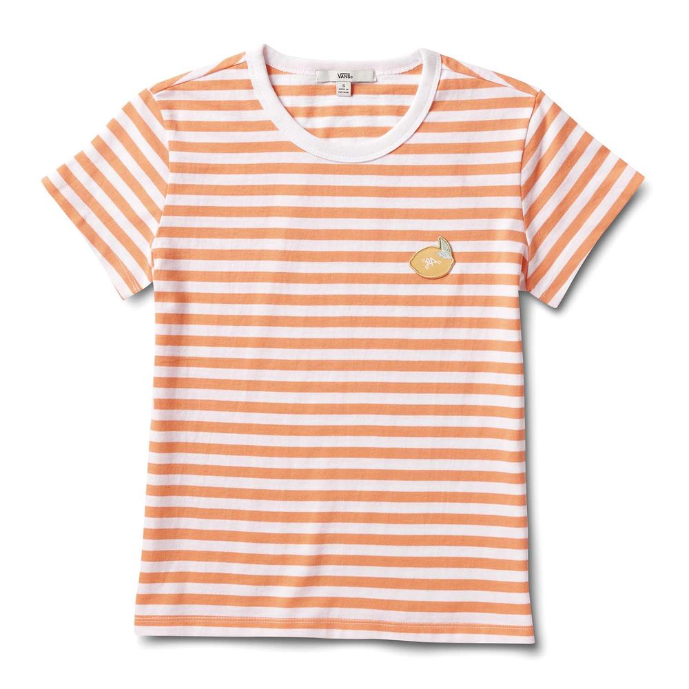 Camiseta-Manga-Corta-Naranja-Lizzie-Armanto-Mini-Mujer-Vans