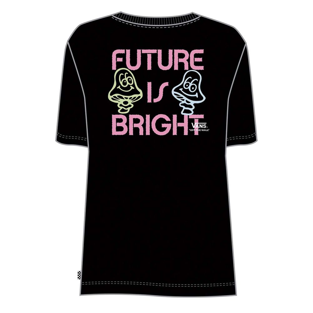 Camiseta-Manga-Corta-Negra-Future-Is-Bright-Mujer-Vans