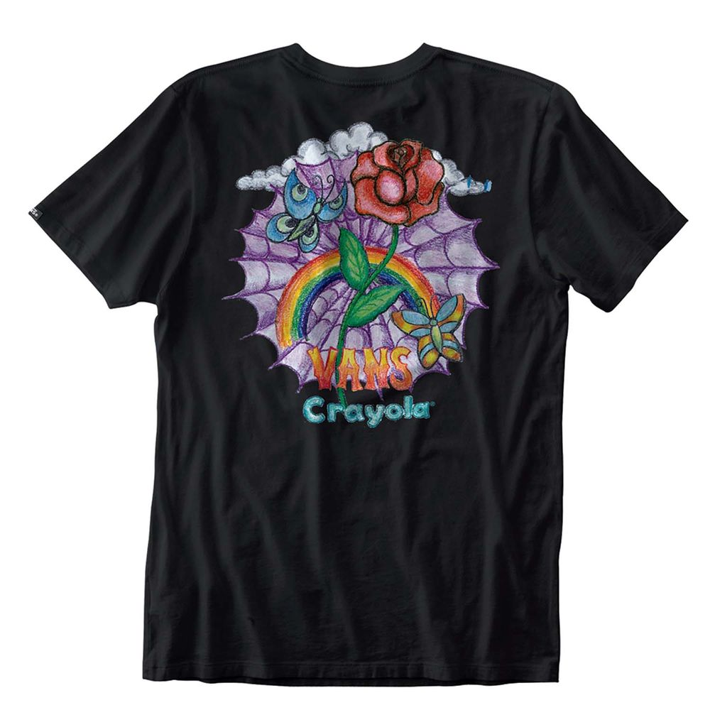 Camiseta-Manga-Corta-Negra-Crayola-Rainbow-Ss-Hombre-Vans
