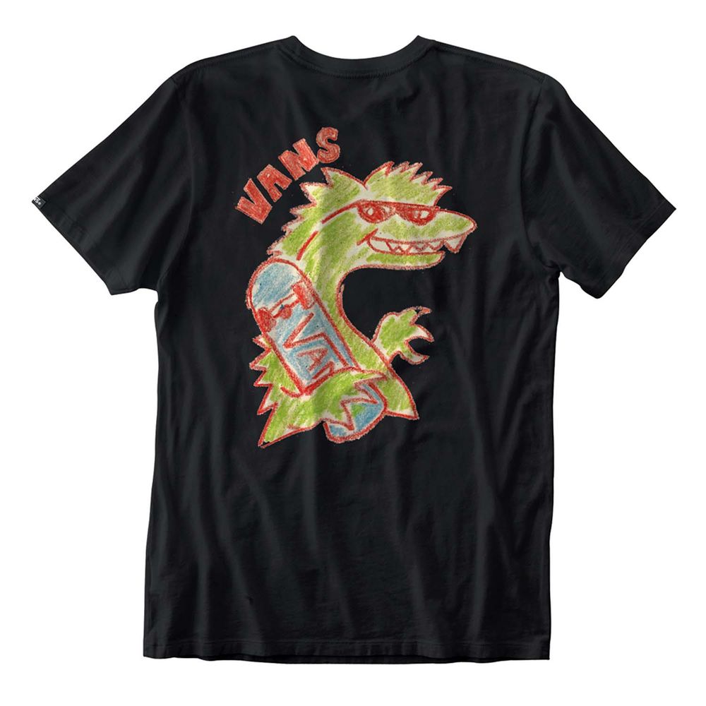 Camiseta-Manga-Corta-Negra-Crayola-Vansosaur-Ss-Hombre-Vans