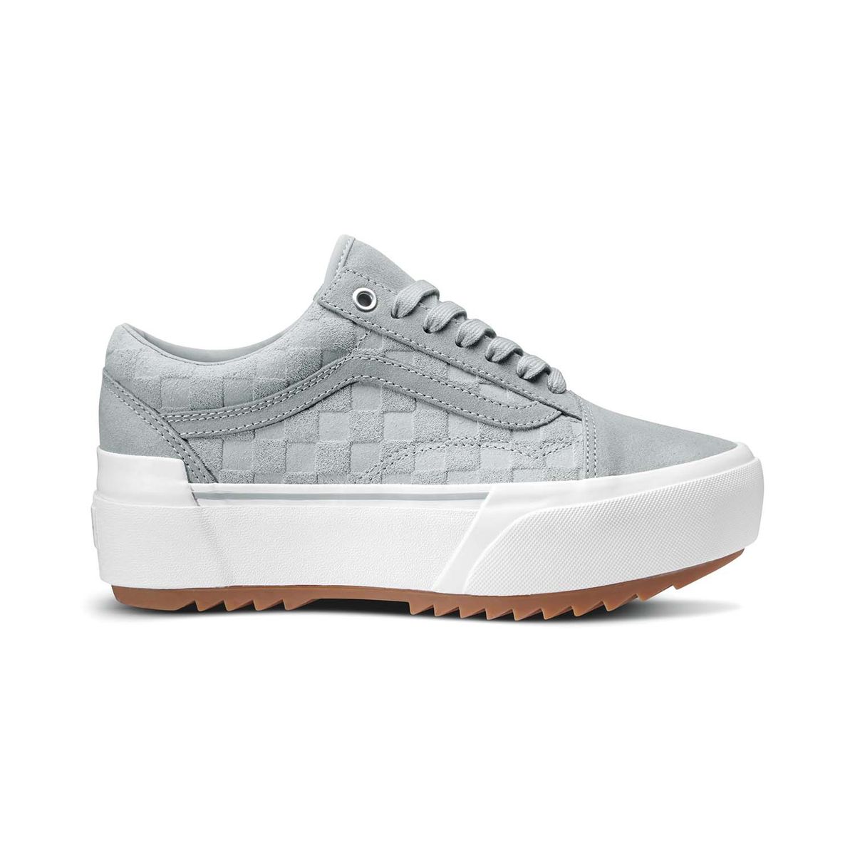 Compra Tenis Plataforma Grises Old Skool Stack Checker Mujer en Vans