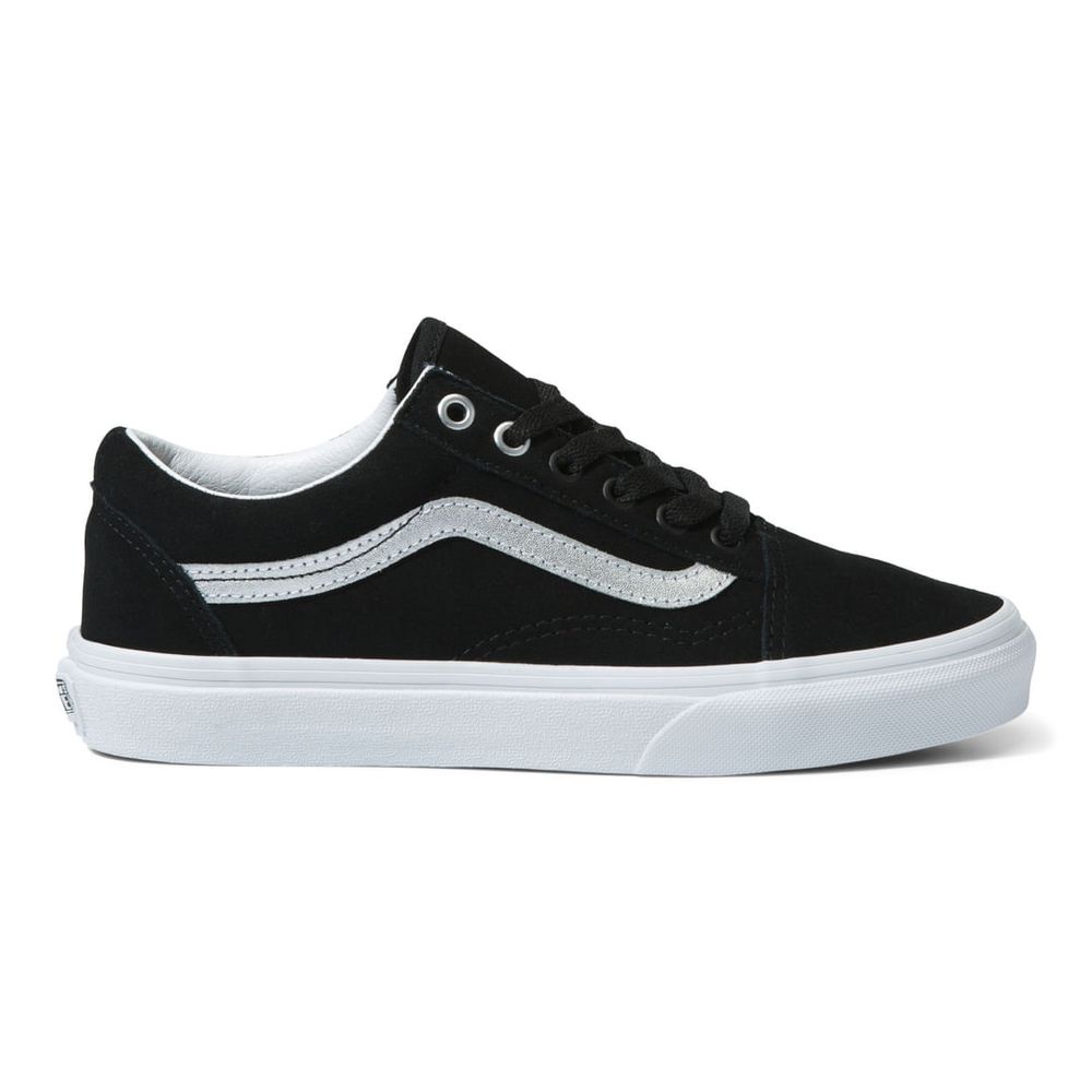 Tenis-Clasicos-Negros-Perlados-Old-Skool-Mujer-Vans