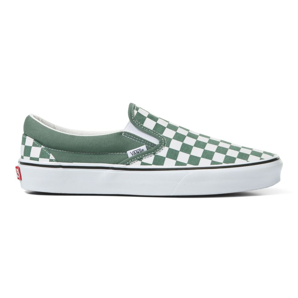 Tenis-Clasicos-Verdes-Classic-Slip-On-Checkerboard-Mujer-Vans