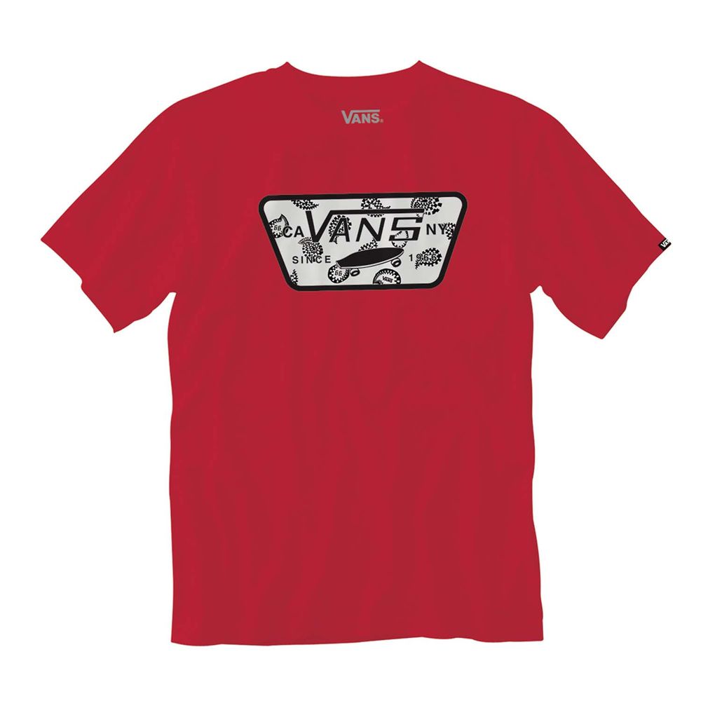 Camiseta-Manga-Corta-Roja-Full-Patch-Fill-Niños-Vans