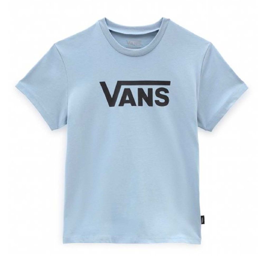 Camiseta-De-Manga-Corta-Azul-Flying-V-Crew-Niñas-Vans