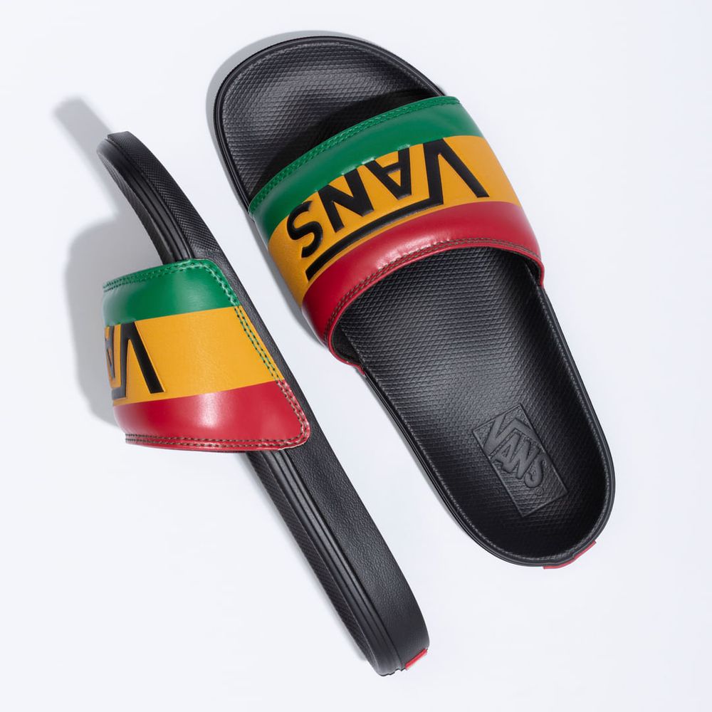 Sandalias-Surf-Negros-La-Costa-Slide-On-Hombre-Vans