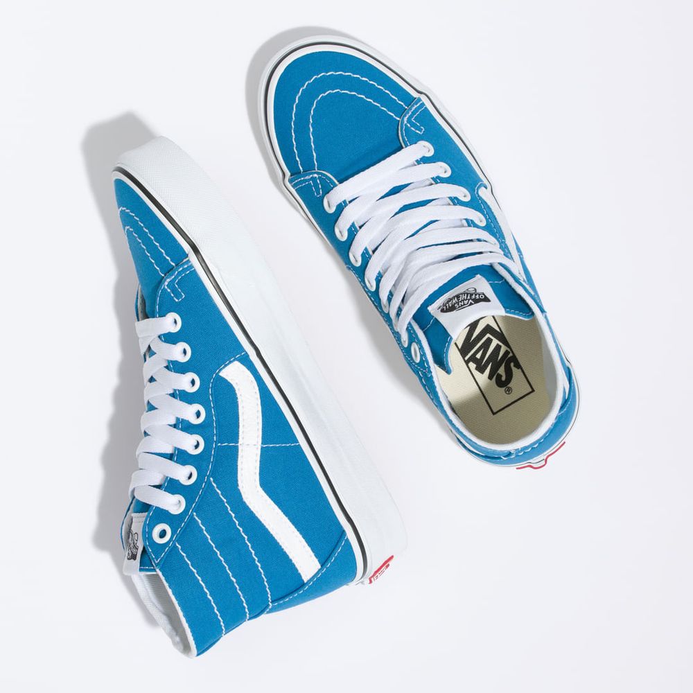 Tenis-Bota-Clasicos-Azules-Sk8-Hi-Tapered-Theory-Mujer-Vans