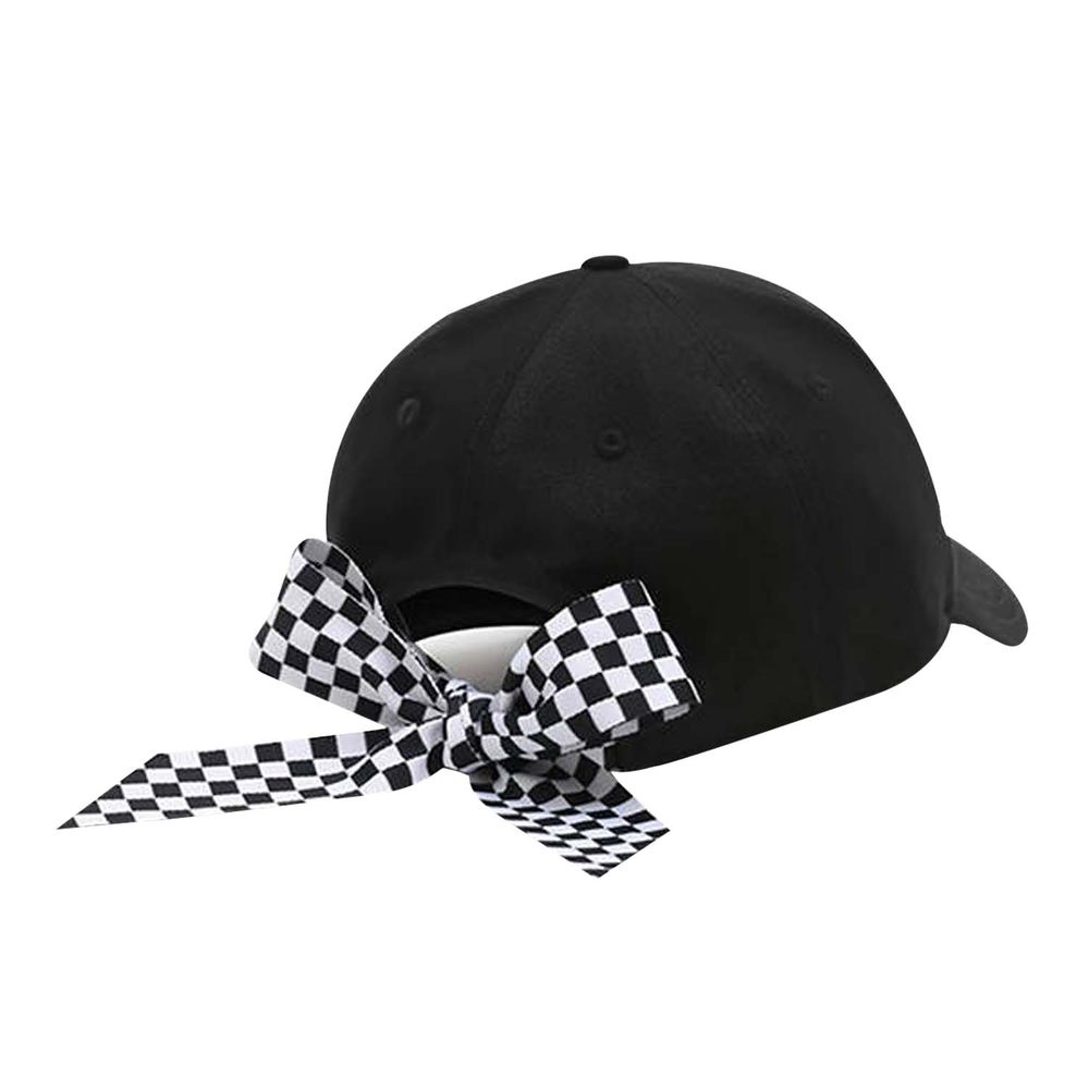 Gorra-Logo-Negra-Bow-Back-Hat-Checkers-Mujer-Vans