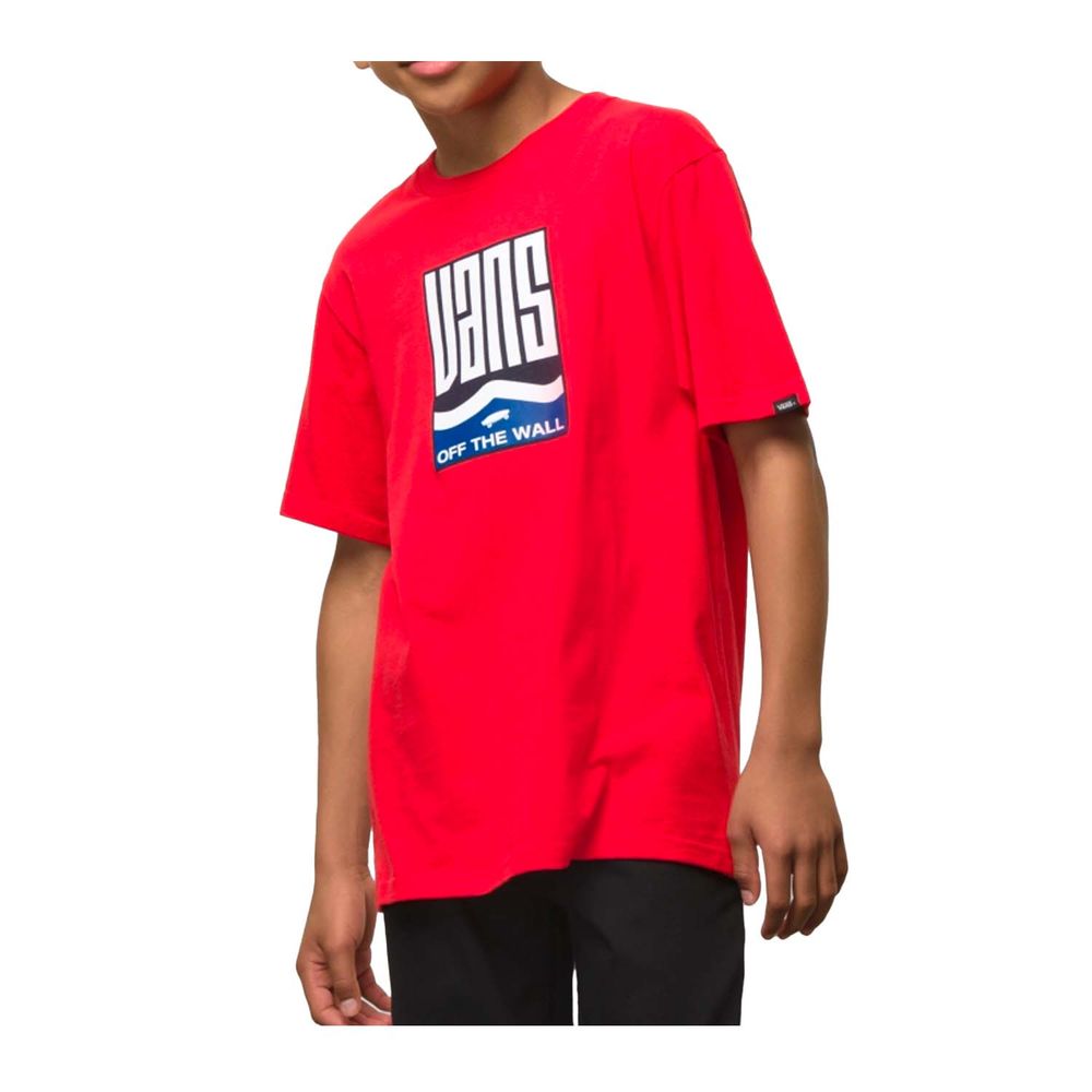 Camiseta-Manga-Corta-Roja-Boys-Vans-Maze-Ss-Tee-Niños-Vans
