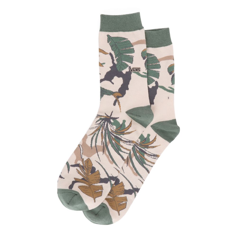 Medias-Clasicas-Verdes-Classic-Print-3-4-Crew-Hombre-Vans-