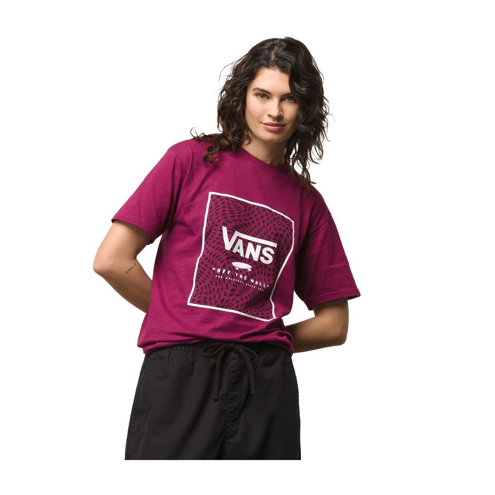 Camiseta-De-Algodon-Morada-Classic-Print-Box-Hombre-Vans