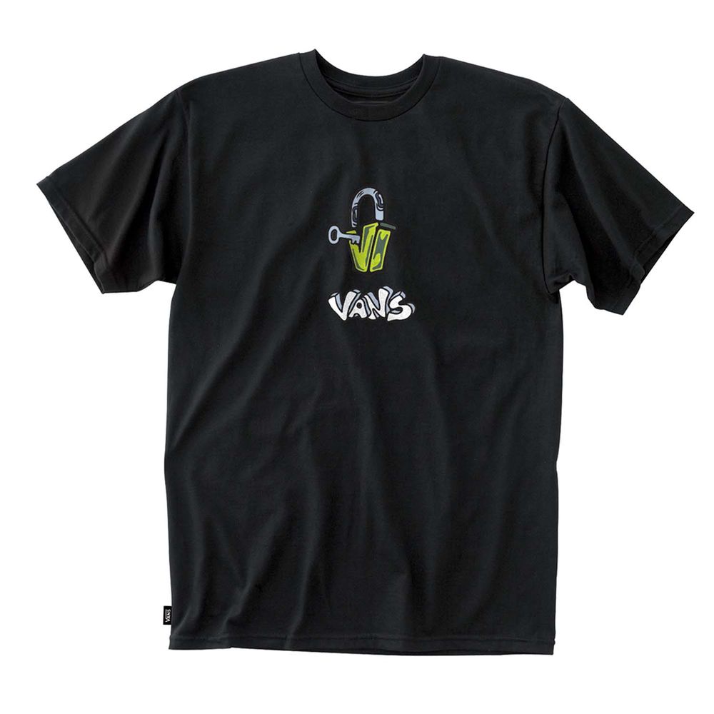 Camiseta-De-Algodon-Negra-Off-The-Wall-Graphic-Lo-Hombre-Vans