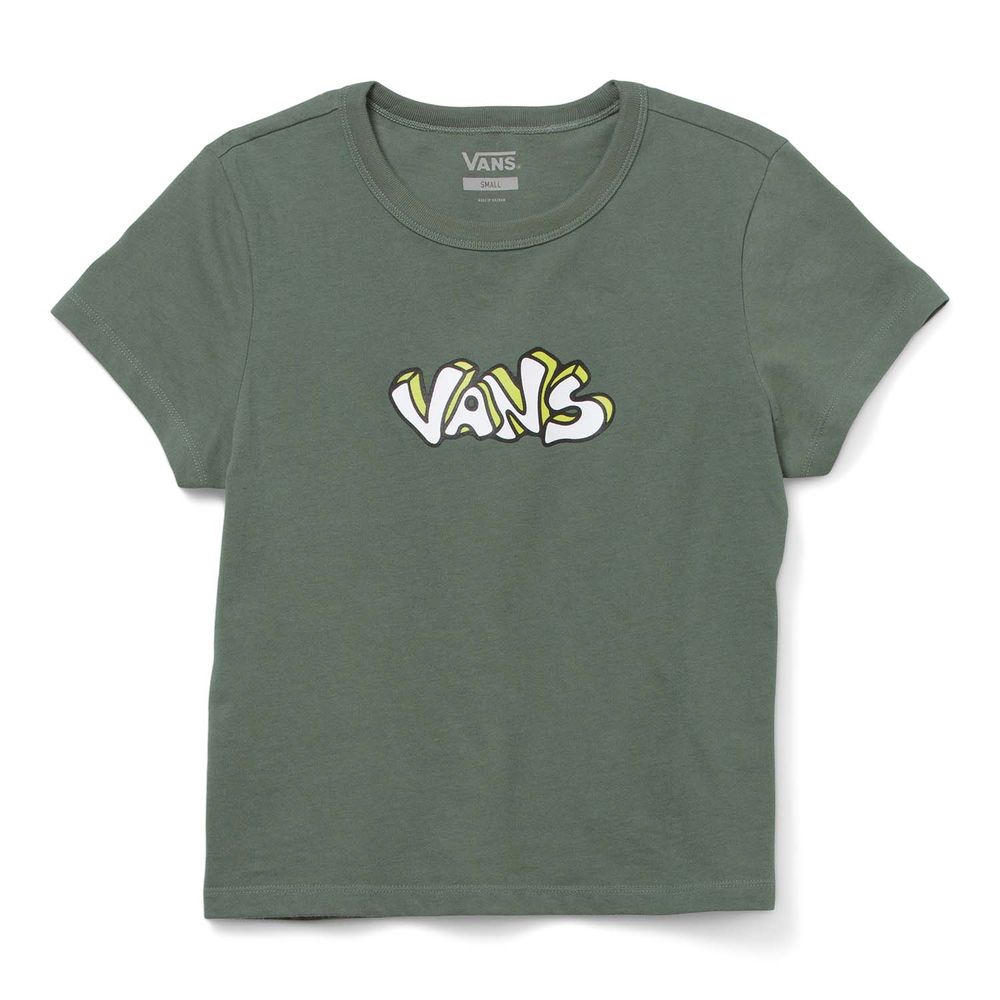 Camiseta-Manga-Corta-Verde-Skate-Mini-Ss-Tee-Mujer-Vans