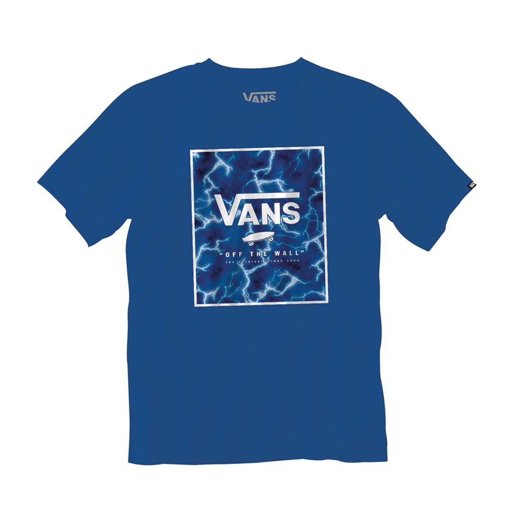 Camiseta-De-Algodon-Azul-Boys-Print-Box-Boys-Niños-Vans