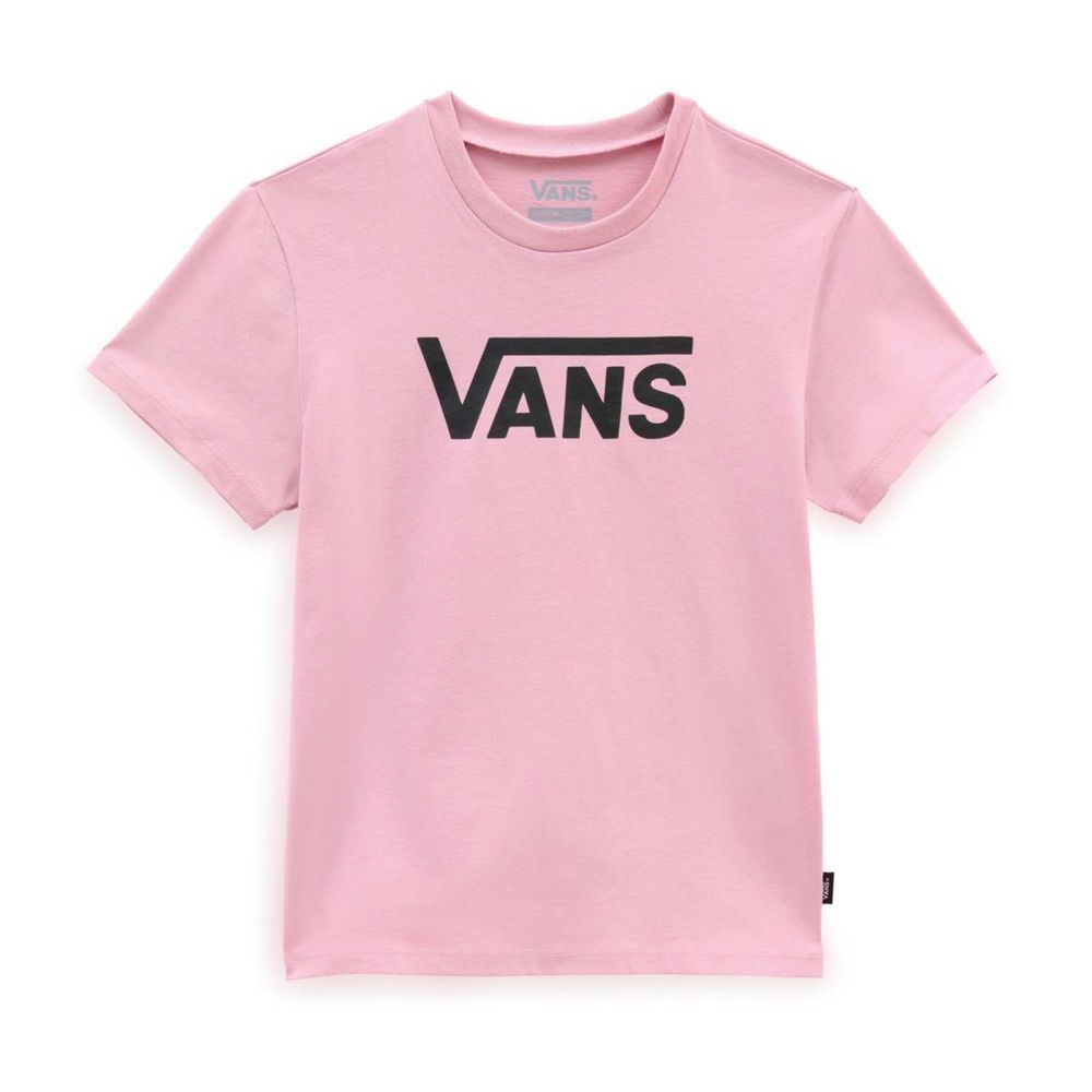 Camiseta-Manga-Corta-Lila-Flying-V-Crew-Niños-Vans
