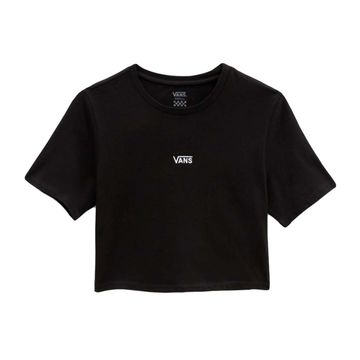 Camiseta-Manga-Corta-Negra-Flying-V-Crop-Crew-Sport-Mujer-Vans