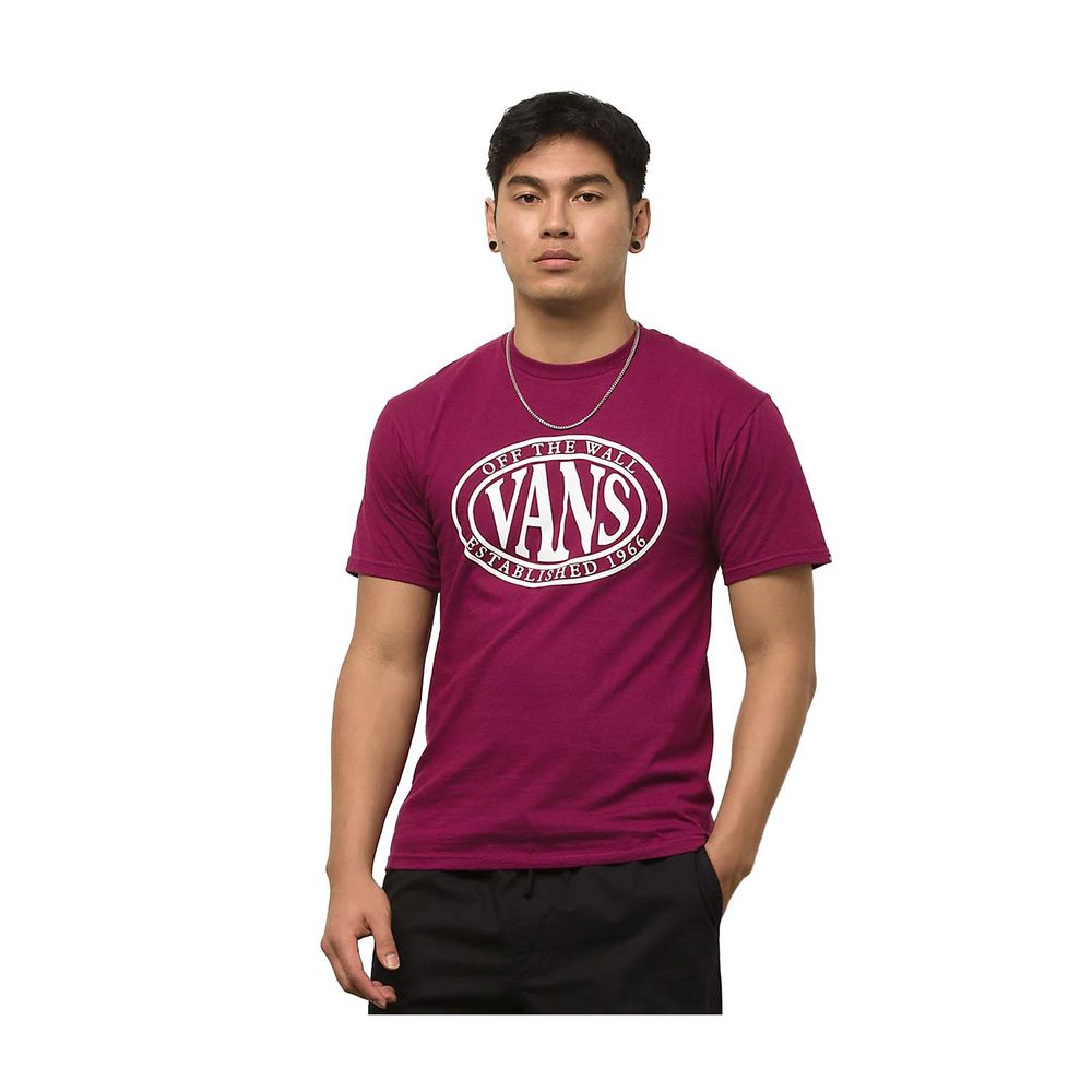 Camiseta-Manga-Corta-Morada-Oval-Type-Ss-Tee-Hombre-Vans