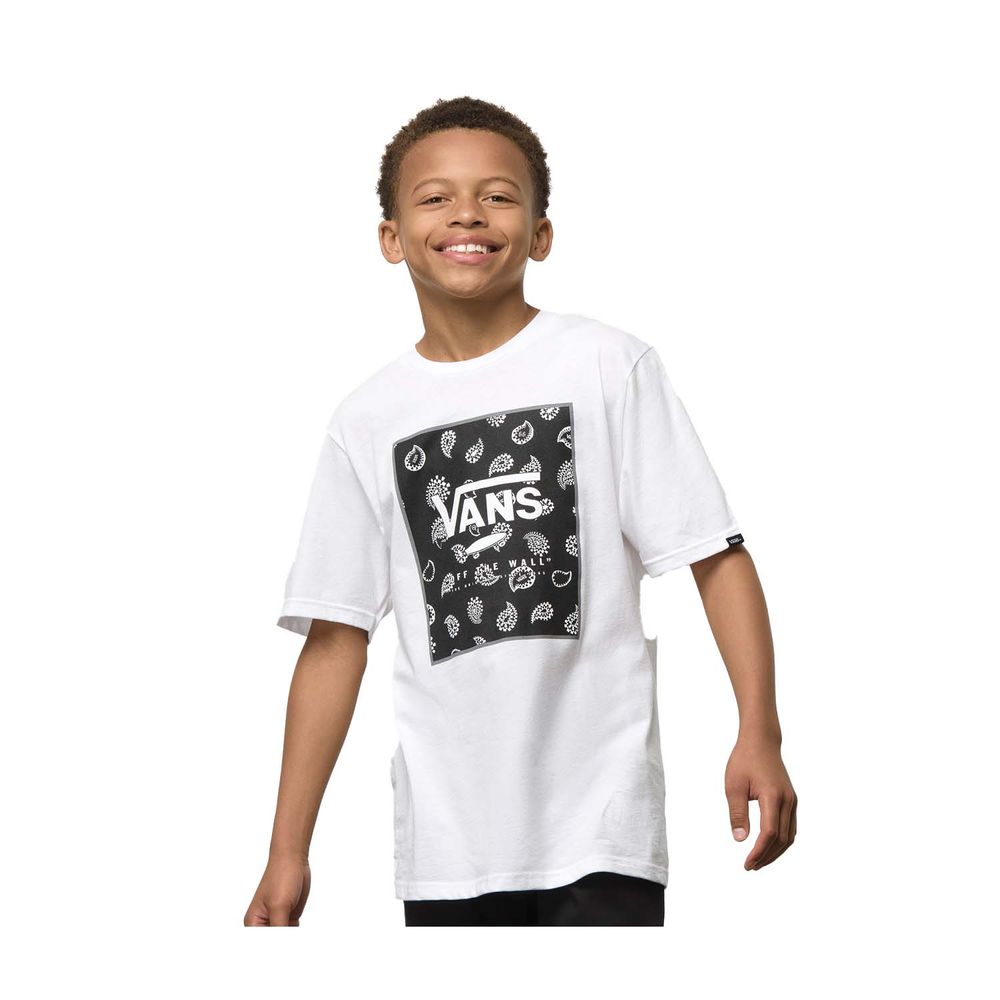 Camiseta-De-Algodon-Blanca-Boys-Print-Box-Boys-Niños-Vans