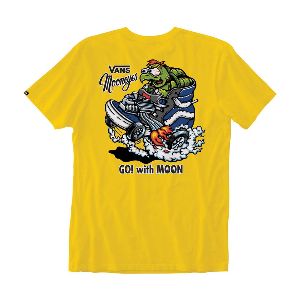 Camiseta-Manga-Corta-Amarilla-Mooneyes-Ss-Tee-Niños-Vans