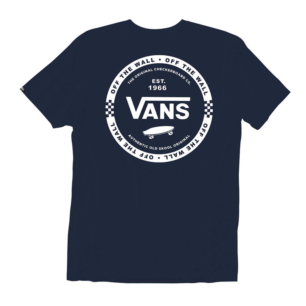 Camiseta-Manga-Corta-Azul-Logo-Check-Hombre-Vans