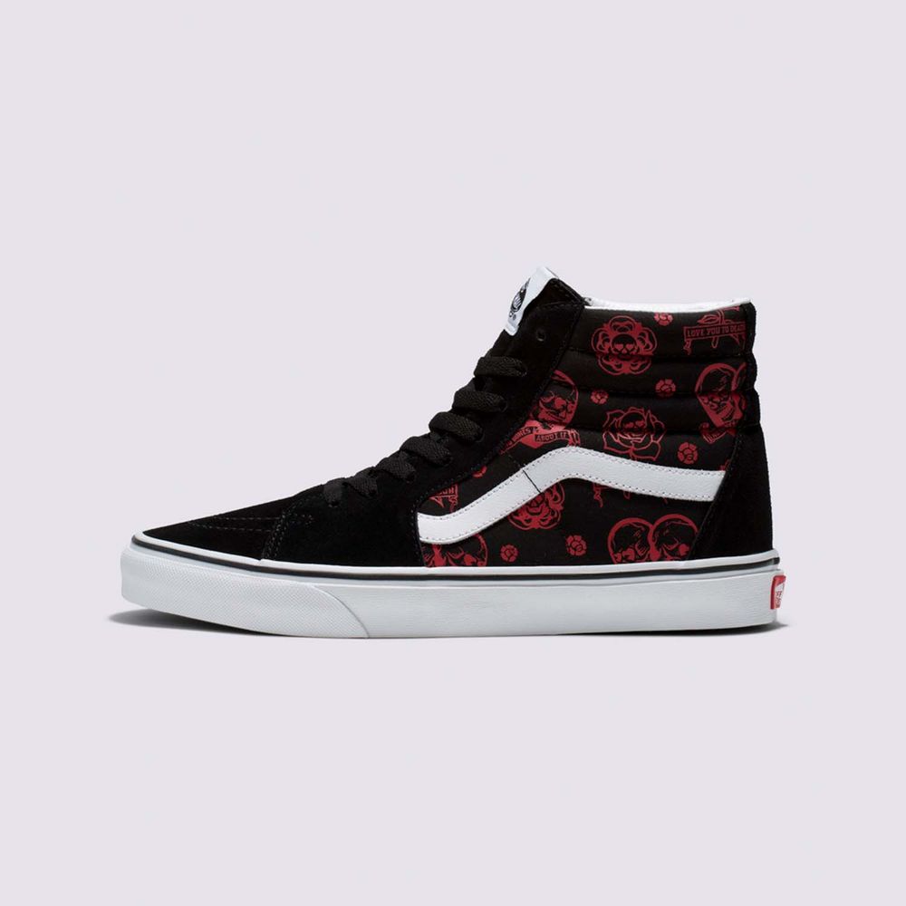 Tenis-Bota-Clasicos-Negros-Sk8-Hi-Love-You-To-Death-Vans