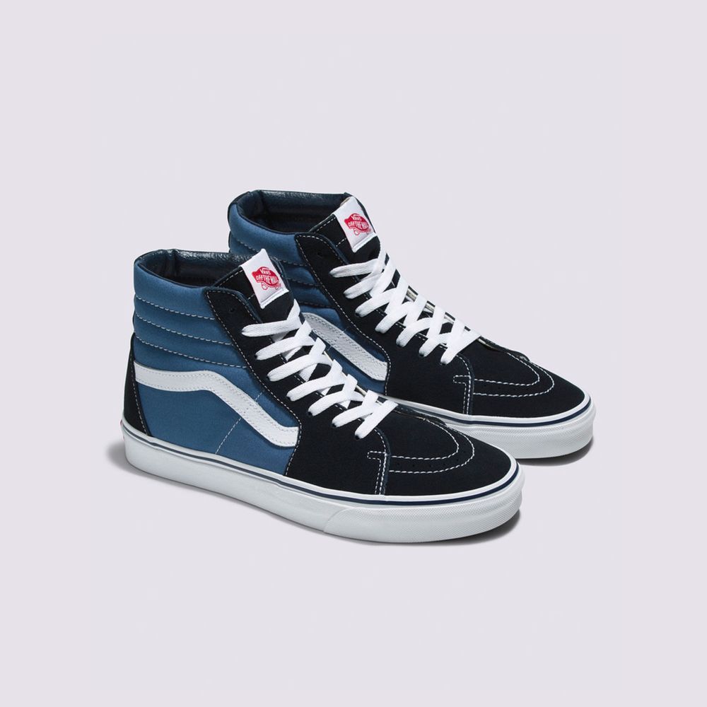 vans azul y rojo