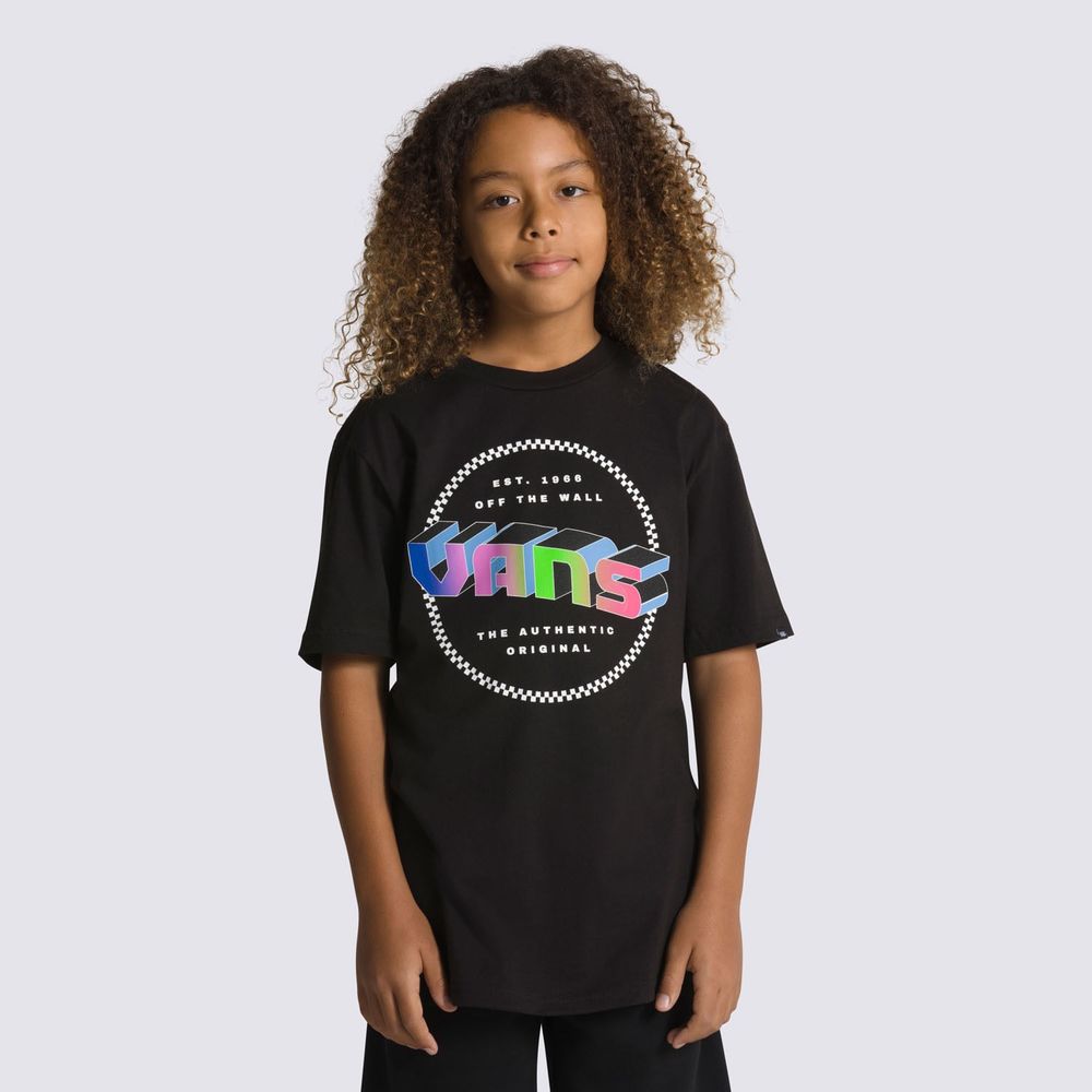 Camiseta-Manga-Corta-Negra-Digital-Flash-Ss-Niños-Vans