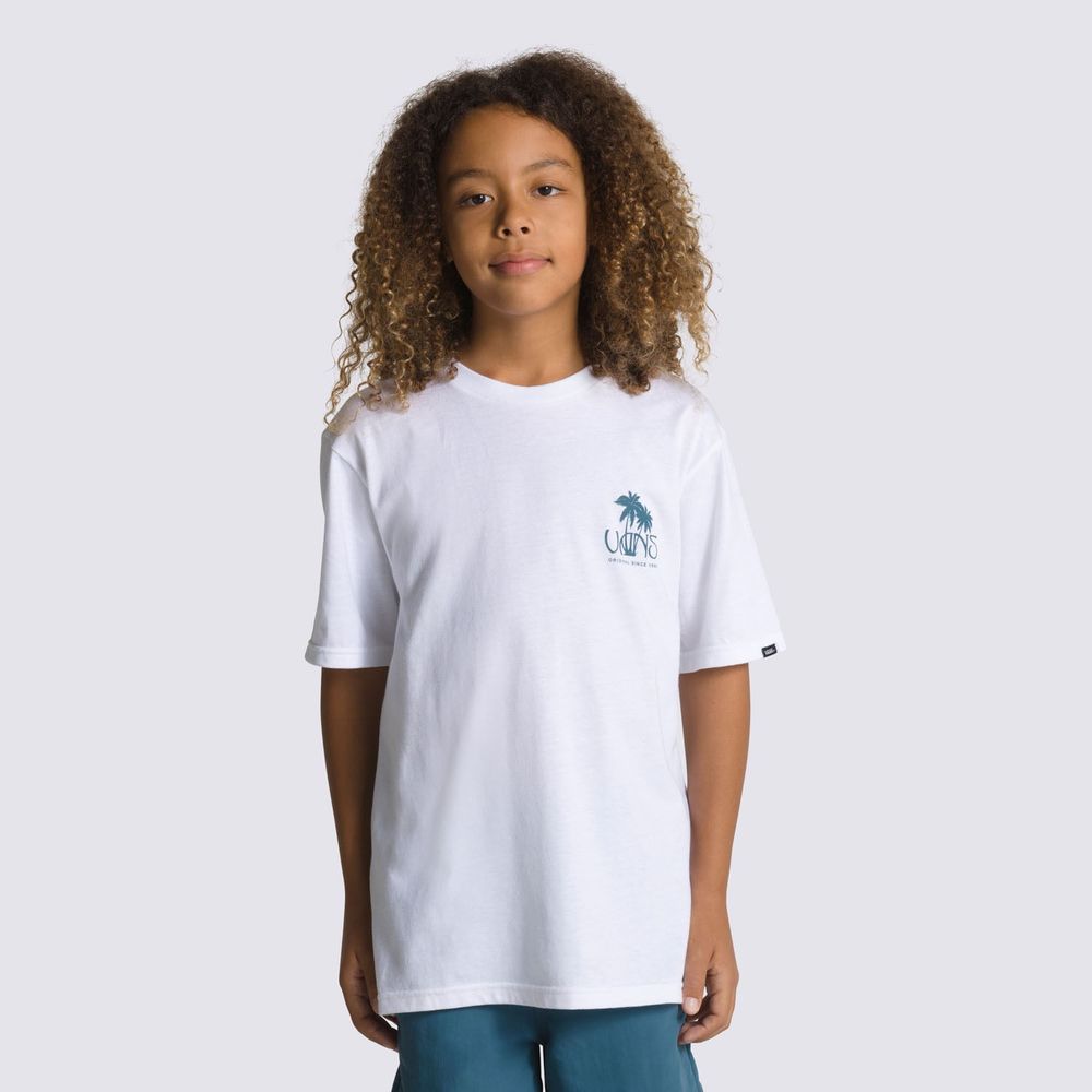 Camiseta-Manga-Corta-Blanca-Great-Palm-Ss-Niños-Vans