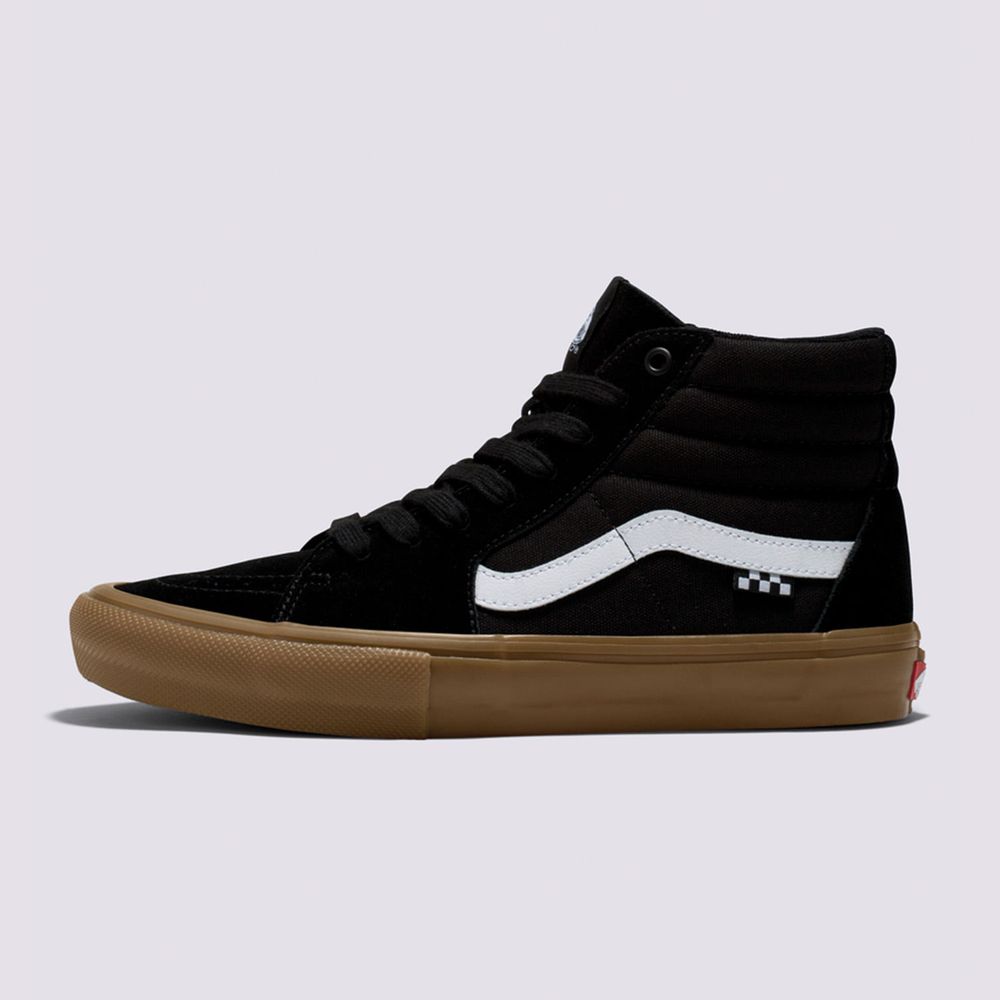 Tenis-Bota-Skate-Suela-De-Goma-Negros-Sk8-Hi-Hombre-Vans