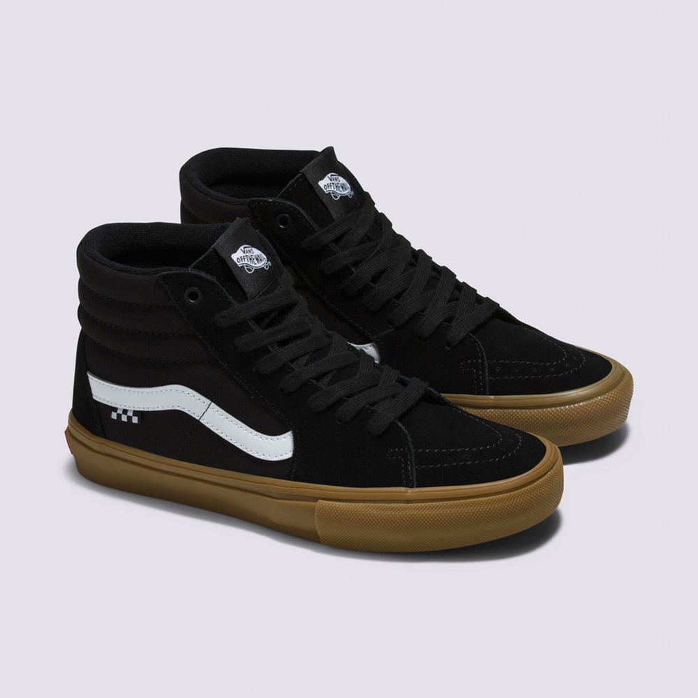 Tenis-Bota-Skate-Suela-De-Goma-Negros-Sk8-Hi-Hombre-Vans