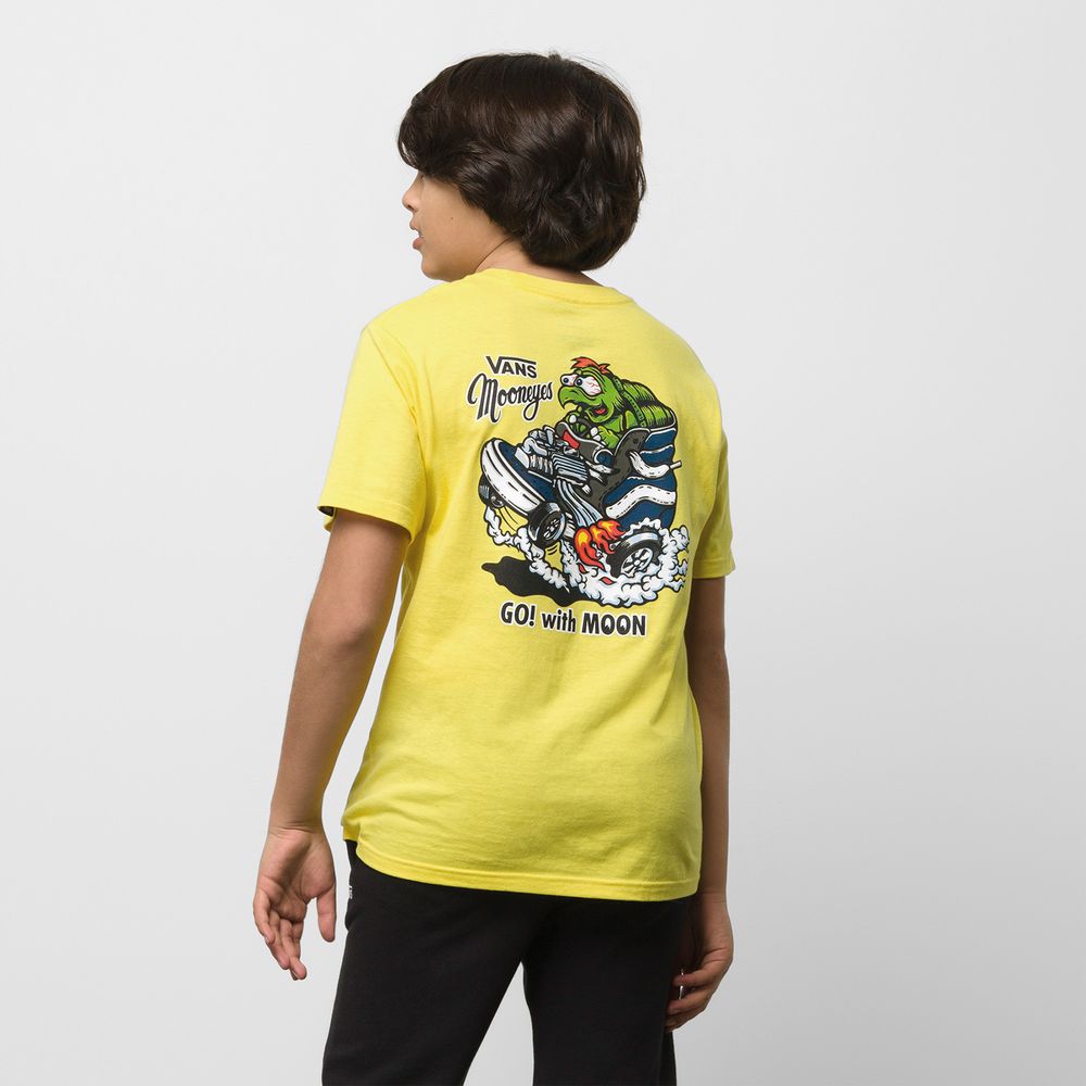 Camiseta-Manga-Corta-Amarilla-Boys-Mooneyes-Tee-Niños-Vans