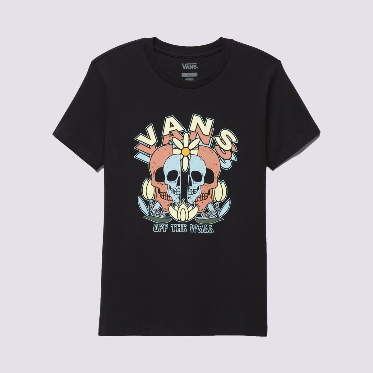 Compra Camiseta Manga Corta Negra Skull Split Bff Mujer en Vans