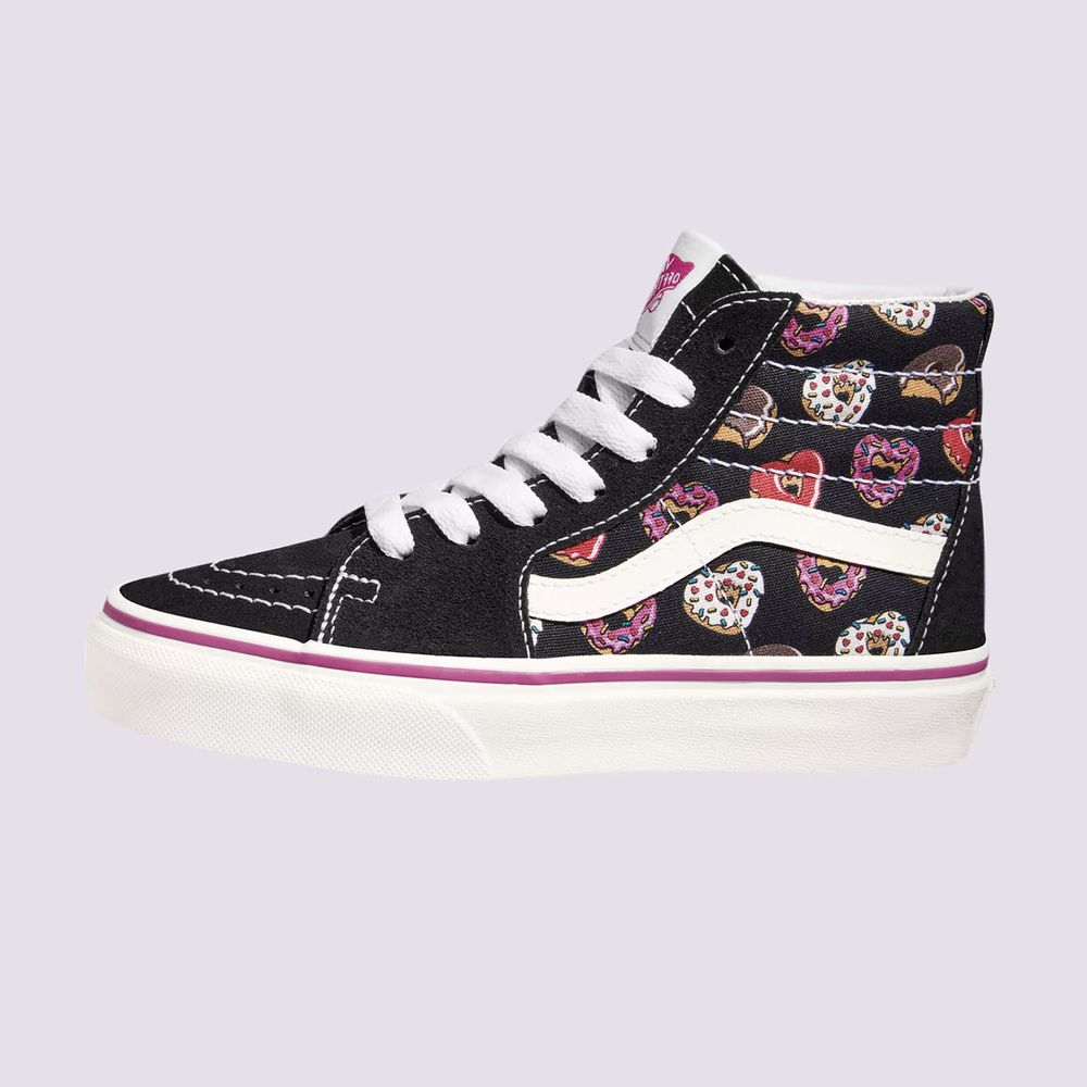 Tenis-Bota-Clasicos-Negros-Sk8-Hi-Love-Vans-Niños-Vans