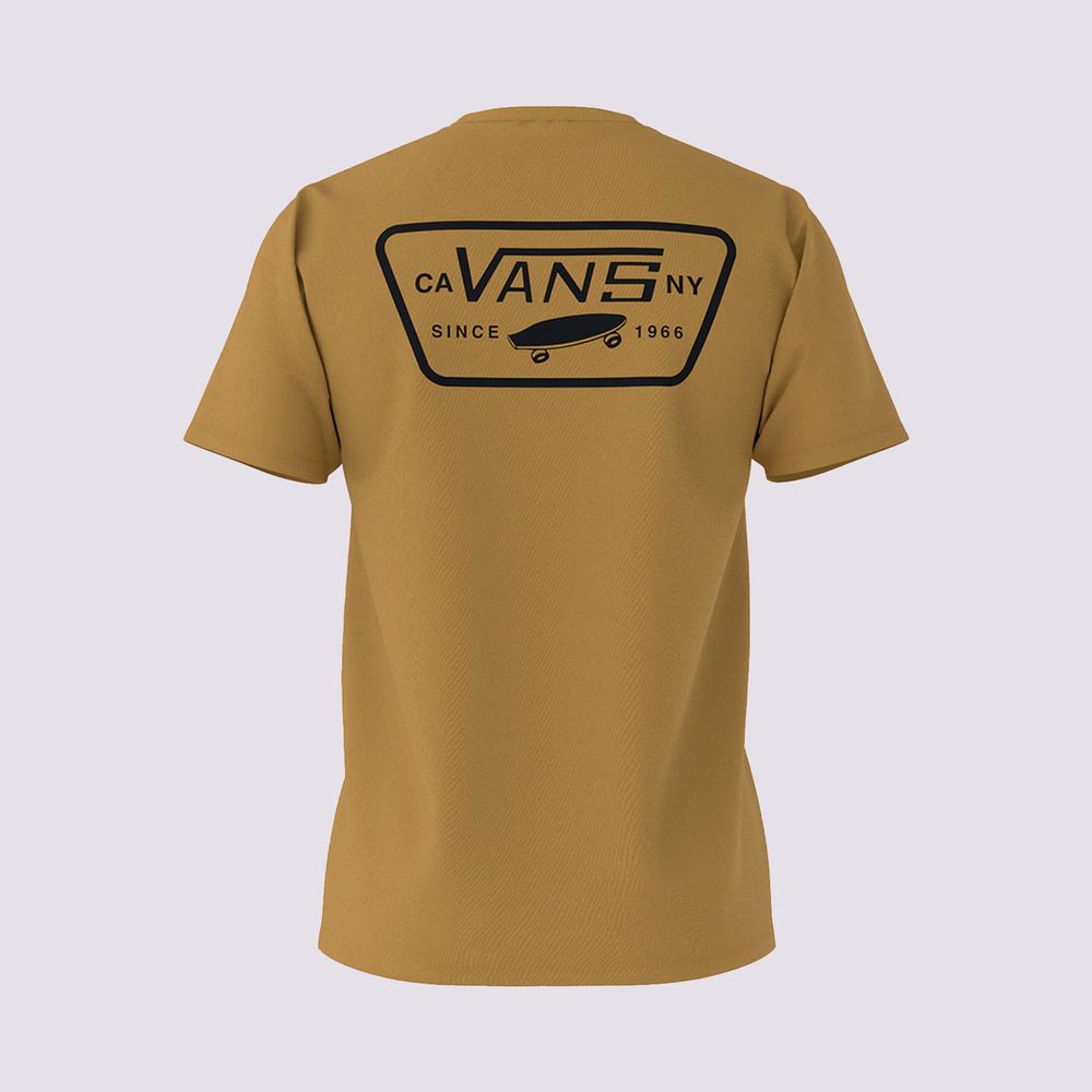 Camiseta-Manga-Corta-Marron-Full-Patch-Back-Hombre-Vans