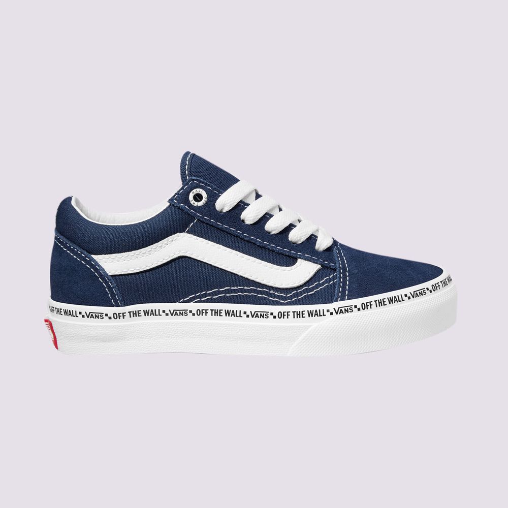 Tenis-Clasicos-Azules-Old-Skool-Mini-Niños-Vans