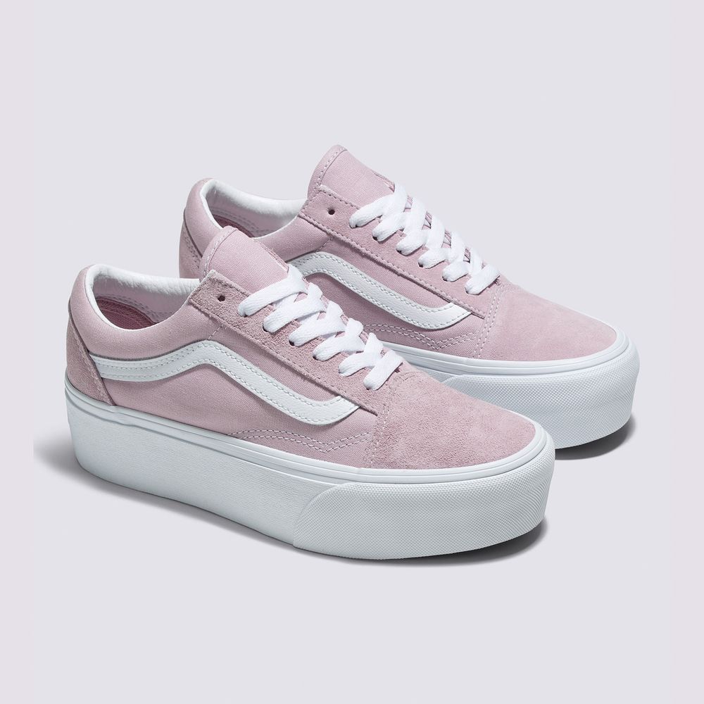 Tenis-Clasicos-De-Plataforma-Lila-Old-Skool-Vans