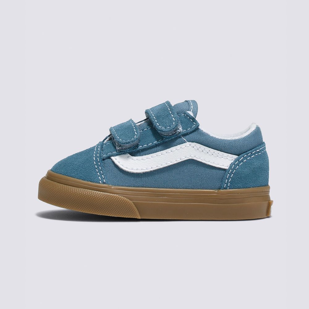 Tenis-Clasicos-Suela-De-Goma-Azules-Old-Skool-V-Niños-Vans