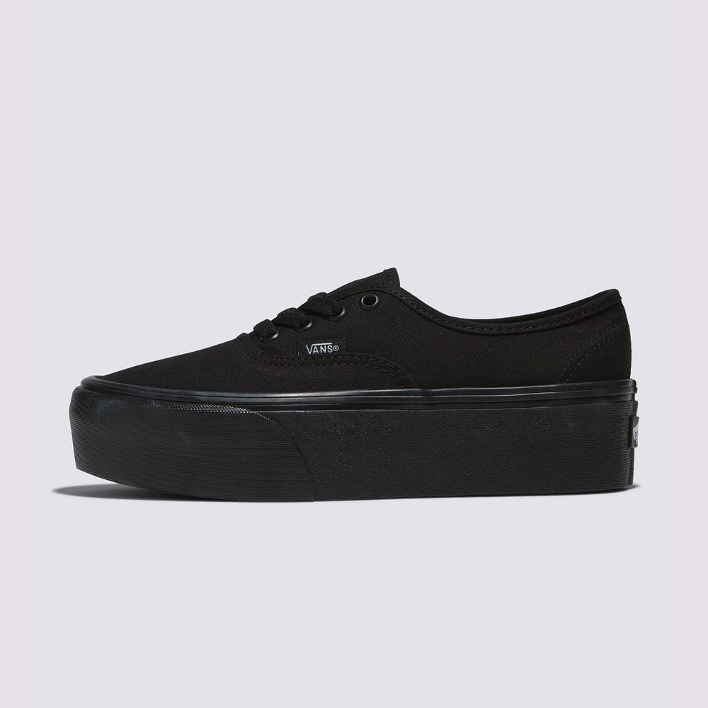 Tenis-Clasicos-De-Plataforma-Negros-Authentic-Vans