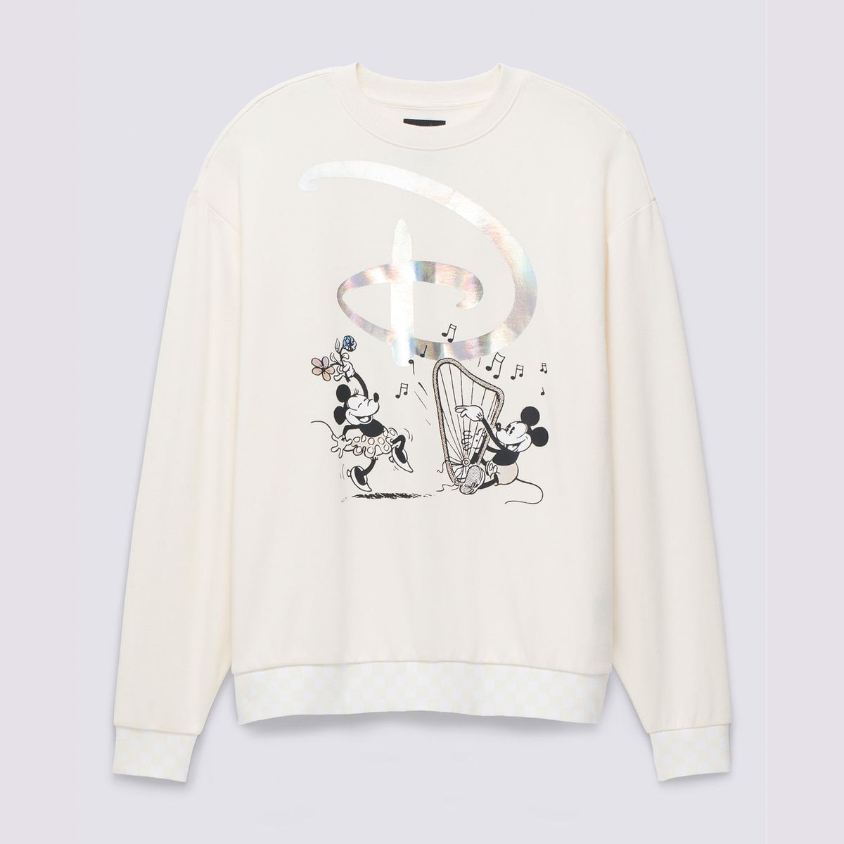 Compra Buzo Blanco Logo Swan Song Os Ls Crewn Disney Mujer en Vans