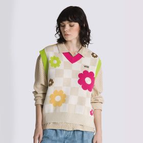 Chaleco-Floral-Beige-Stella-Sweater-Vest-Mujer-Vans