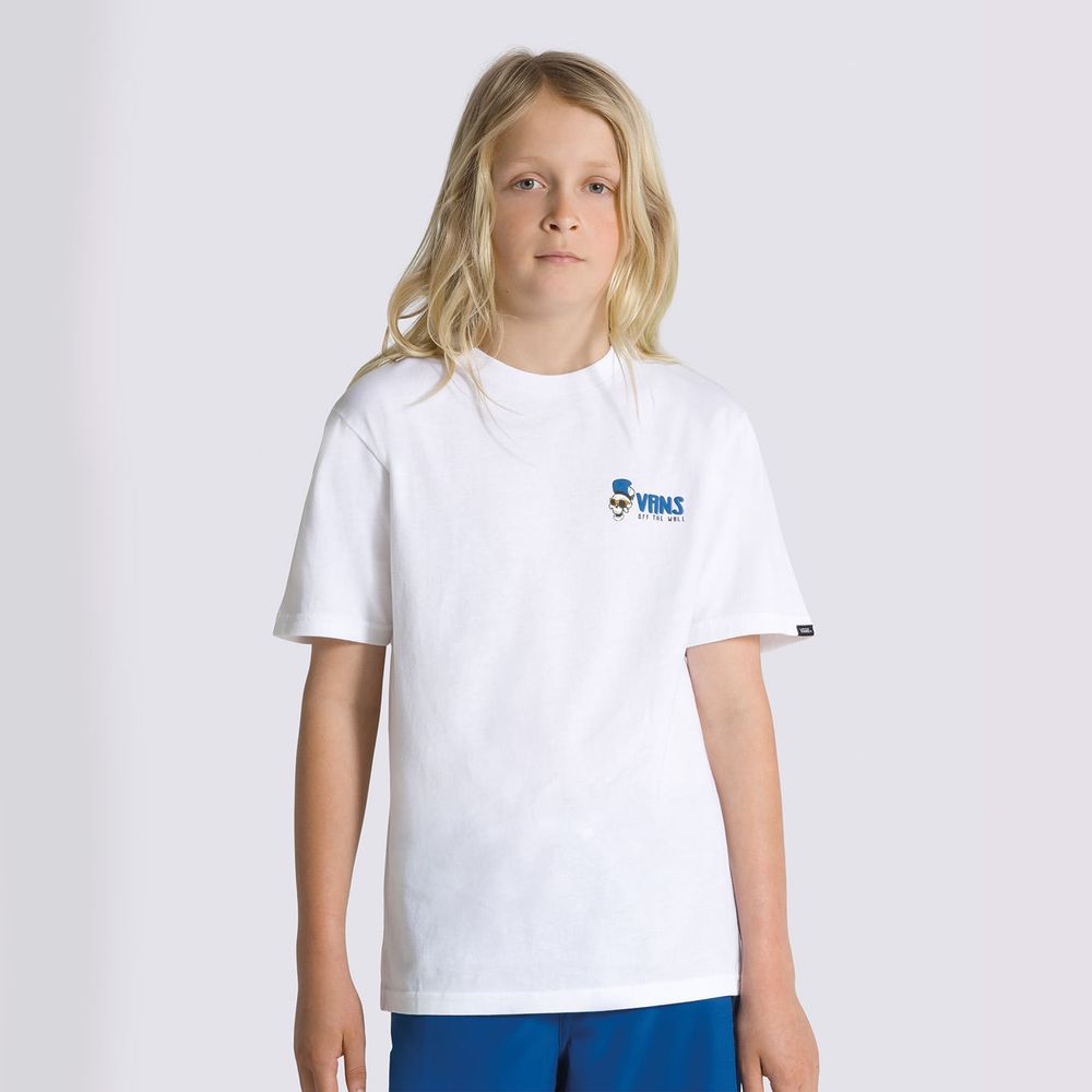 Camiseta-Manga-Corta-Blanca-Skull-Slice-Ss-Niños-Vans