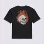 Camiseta-Manga-Corta-Negra-Flaming-Skull-Washed-Hombre-Vans