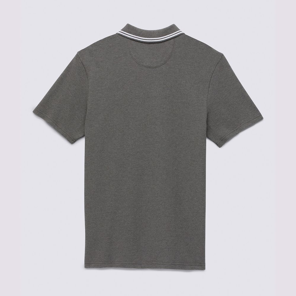 Camiseta-Manga-Corta-Gris-Halecrest-Polo-Shirt-Hombre-Vans