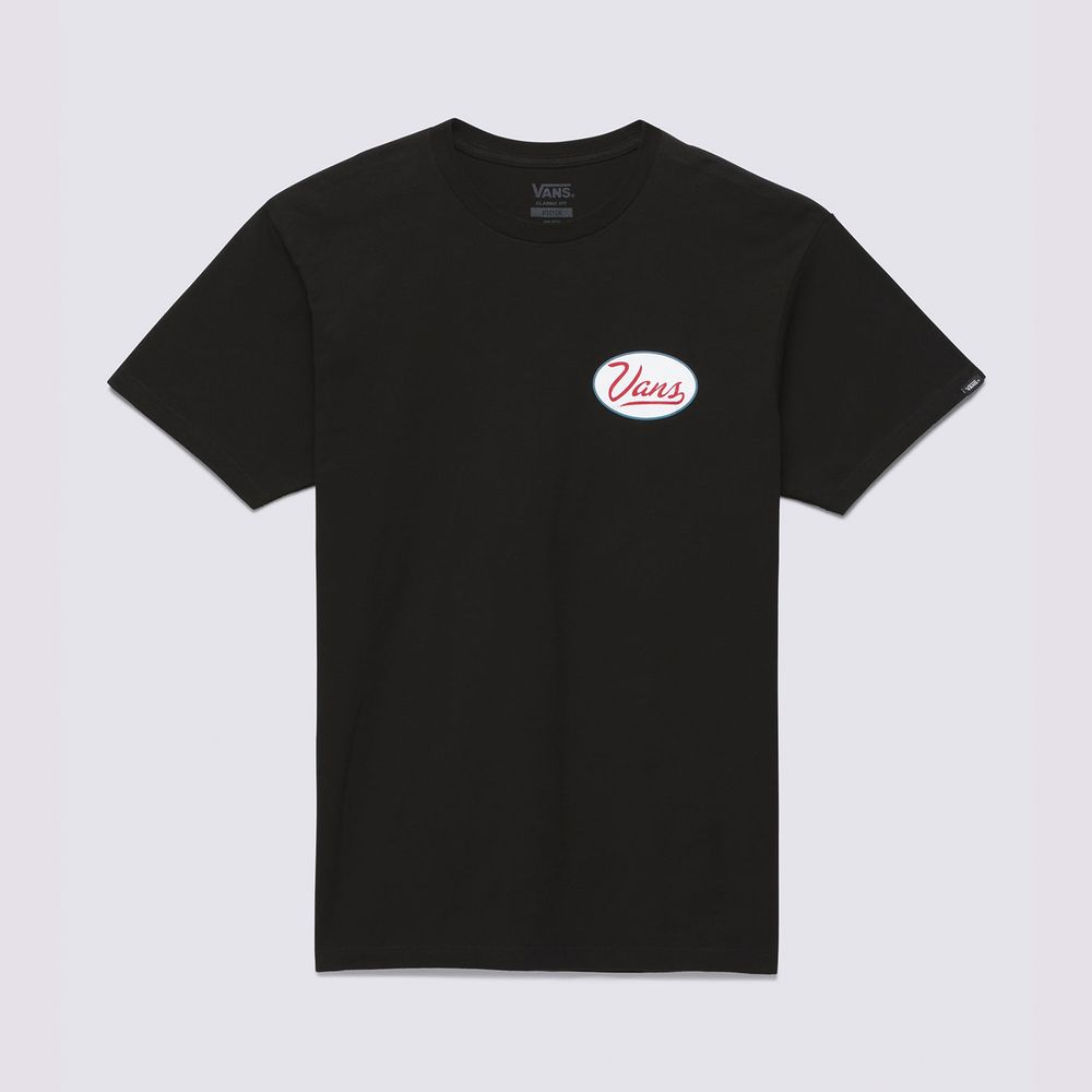 Camiseta-Manga-Corta-Negra-Gas-Station-Logo-Hombre-Vans