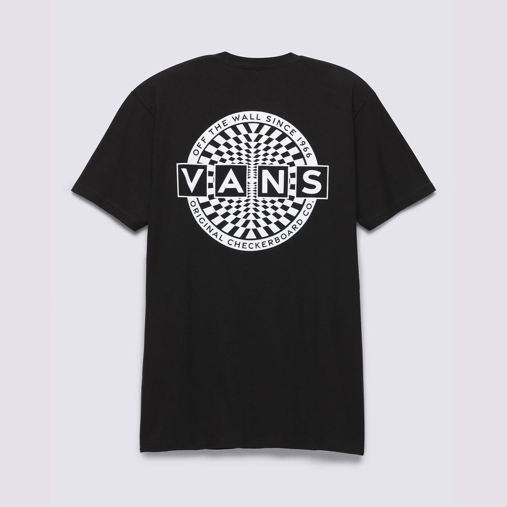 Camiseta-Manga-Corta-Negra-Warped-Checker-Logo-Hombre-Vans