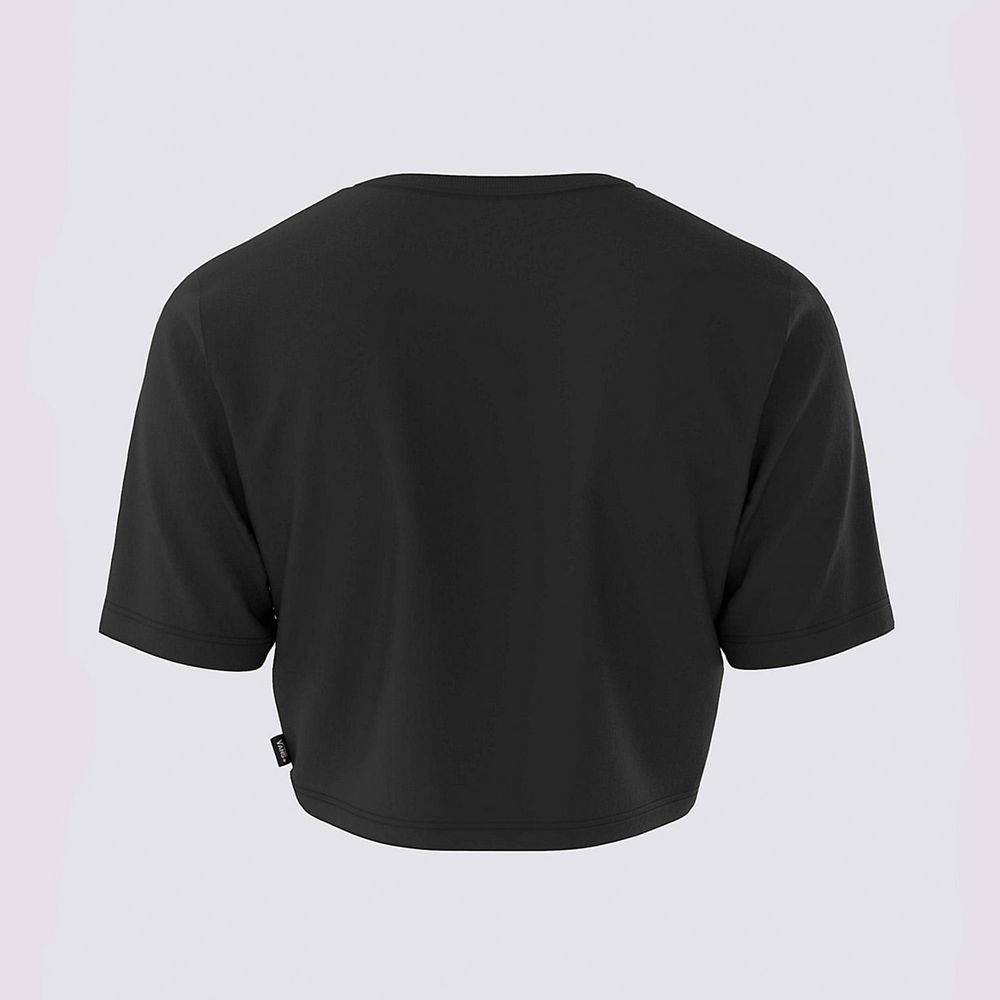 Camiseta-Corta-Negra-Growing-Ideas-Crew-Crop-Ii-Mujer-Vans