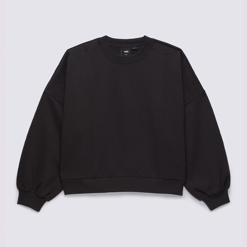 Buzo-Cuello-Redondo-Negro-Sabine-Loose-Crew-Mujer-Vans